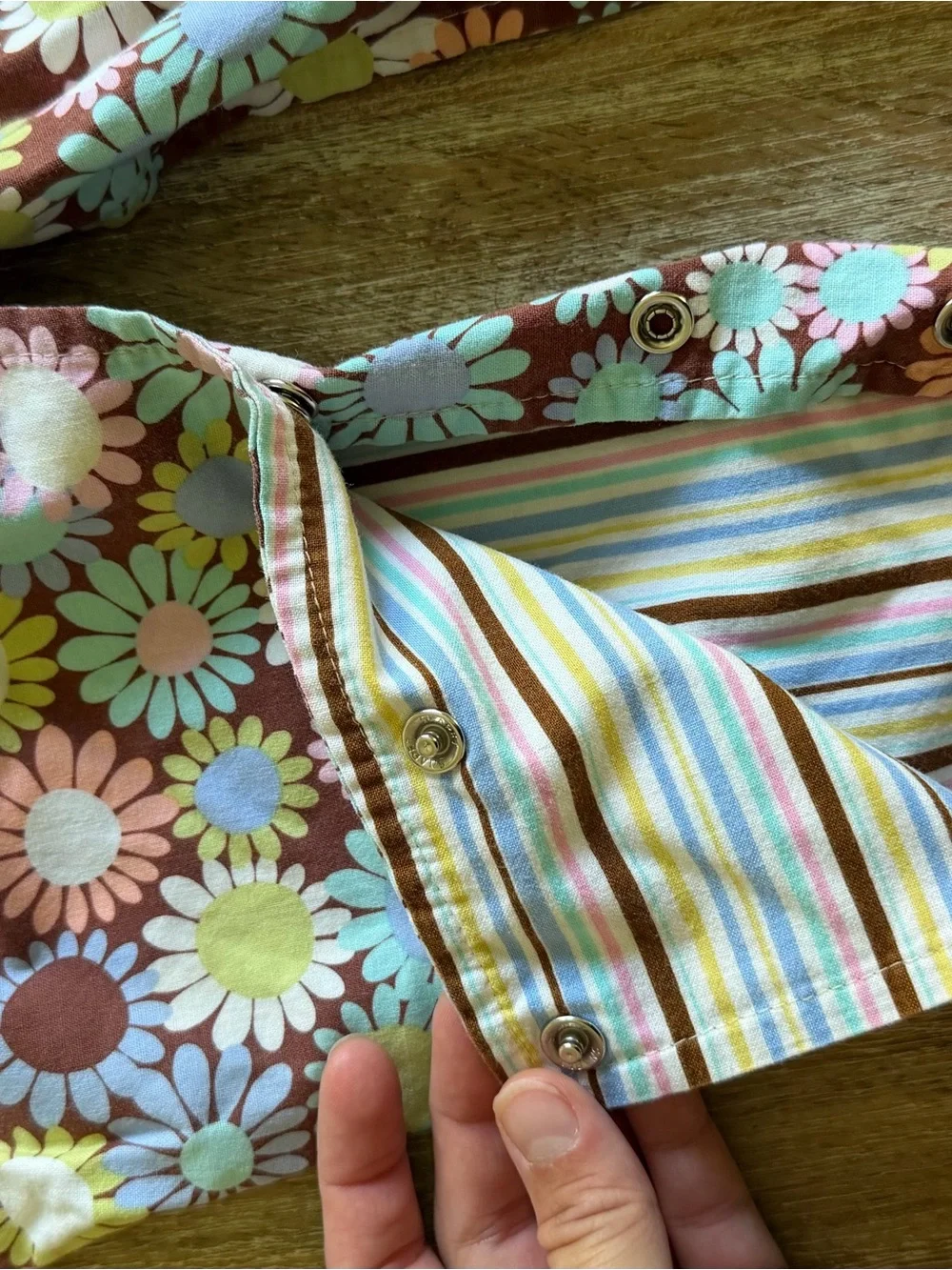 Kids Floral Overalls - Brown Multi